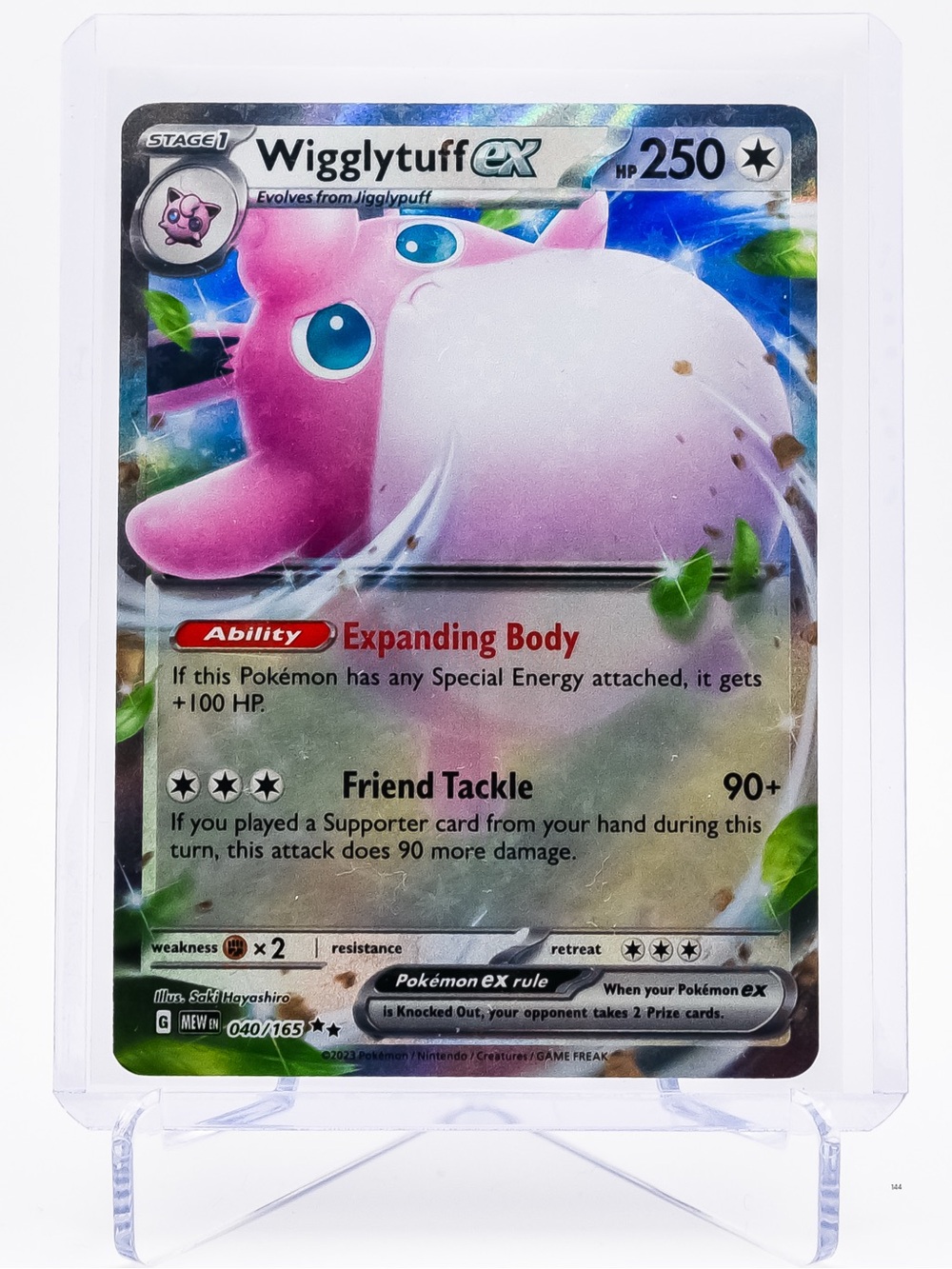 Pokemon Card Wigglytuff 040/165 EX Double Rare Holo Scarlet & Violet 151 NM